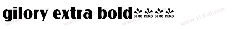gilory extra bold字体转换